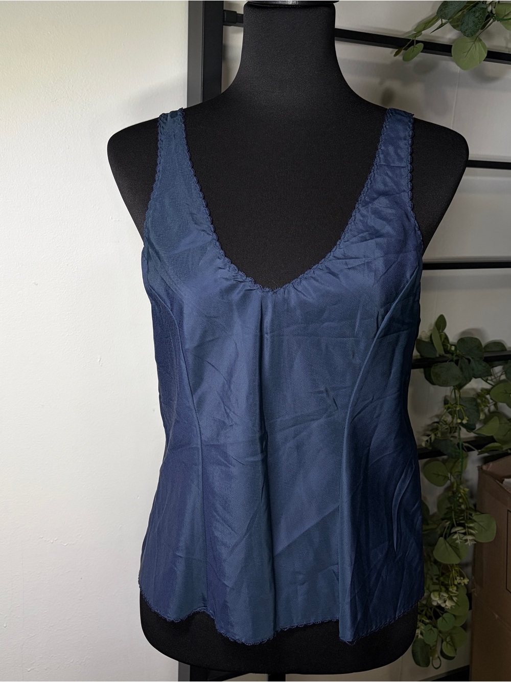 Vintage Y2K Navy Blue Camisole Size Large NWT Union Made